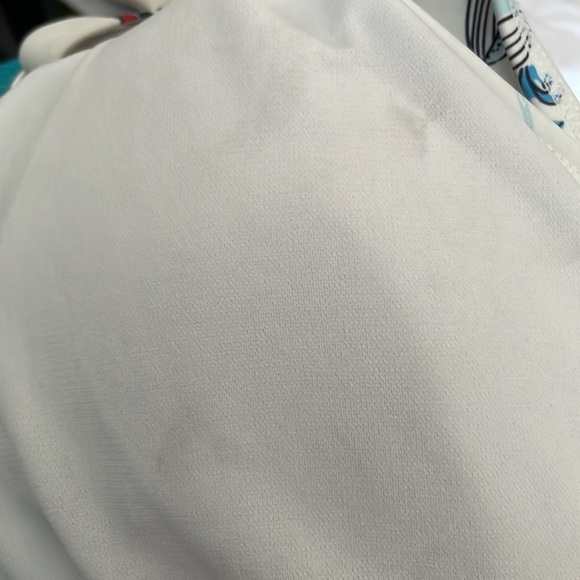 Unique Vintage White & Blue Nautical Print Ruffle Swim Top- Size 2X (18)- NWT - Picture 10 of 10